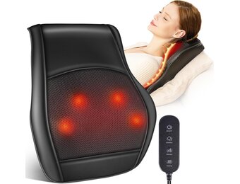 Shiatsu Massagekussen Nek Rug Schouders met Warmte - 52% Korting