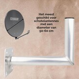 Satellietschotel Muurbeugel 25cm | Aluminium | TÜV-gekeurd | 50% Korting