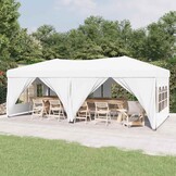 Inklapbare Partytent met Zijwanden 3x6 m Wit - 35% Korting