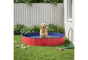 Honden zwembad - Dik PVC Ø200x30 cm Rood - 52% Korting