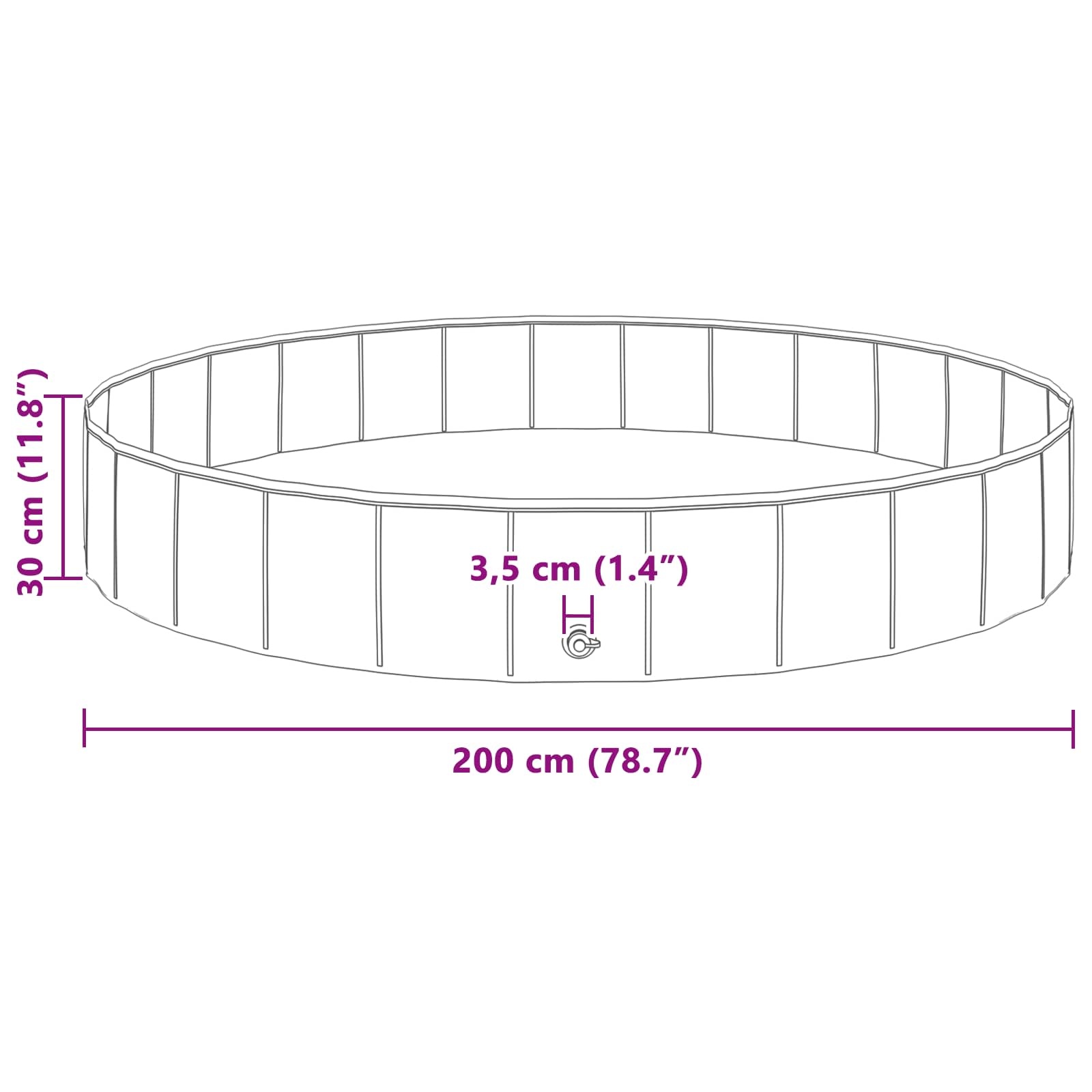 Honden Zwembad Dik PVC Ø200x30cm Rood - 34% Korting!