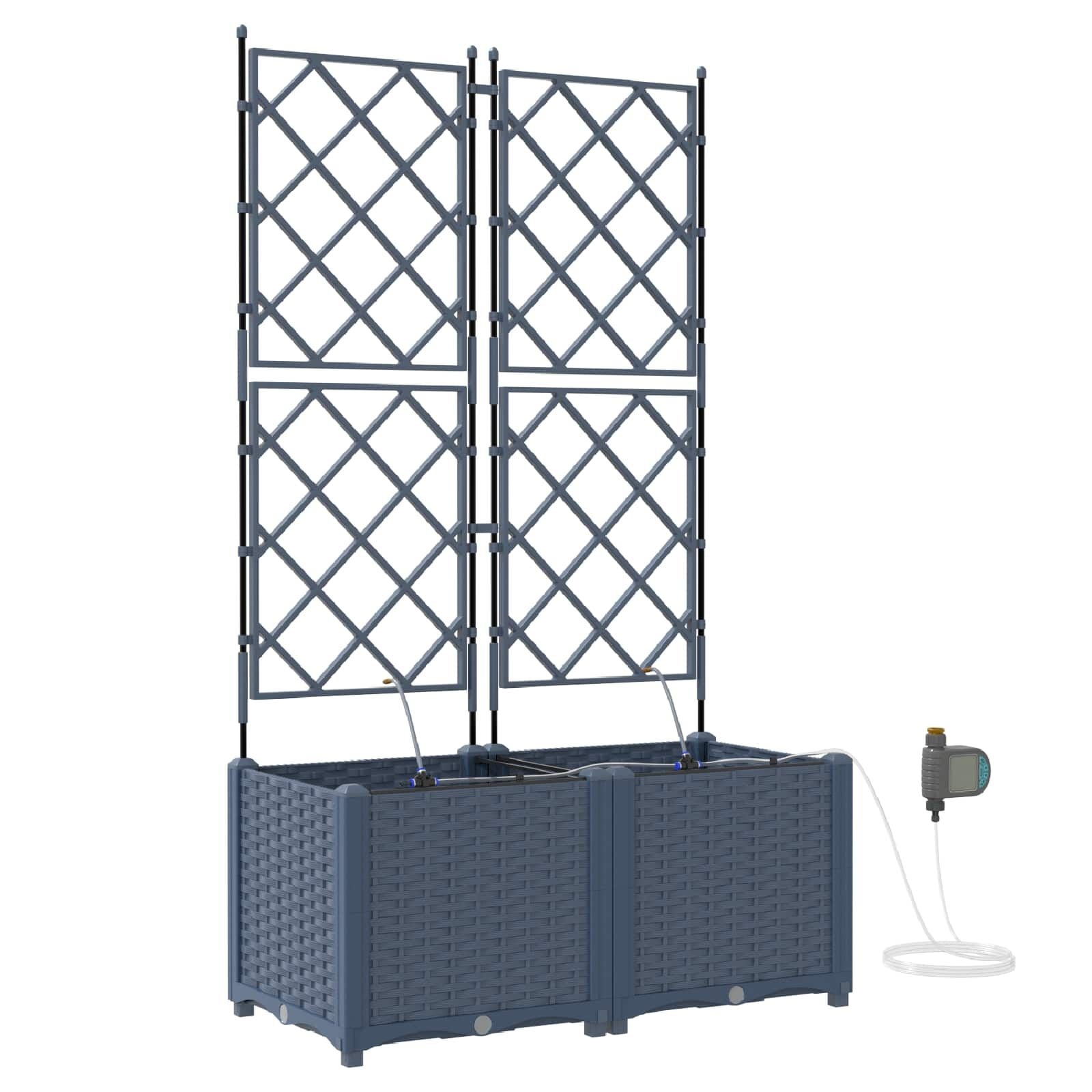 Plantenbak Grijs 80x40x142 cm PP - 34% Korting