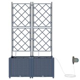 Plantenbak Grijs 80x40x142 cm PP - 34% Korting