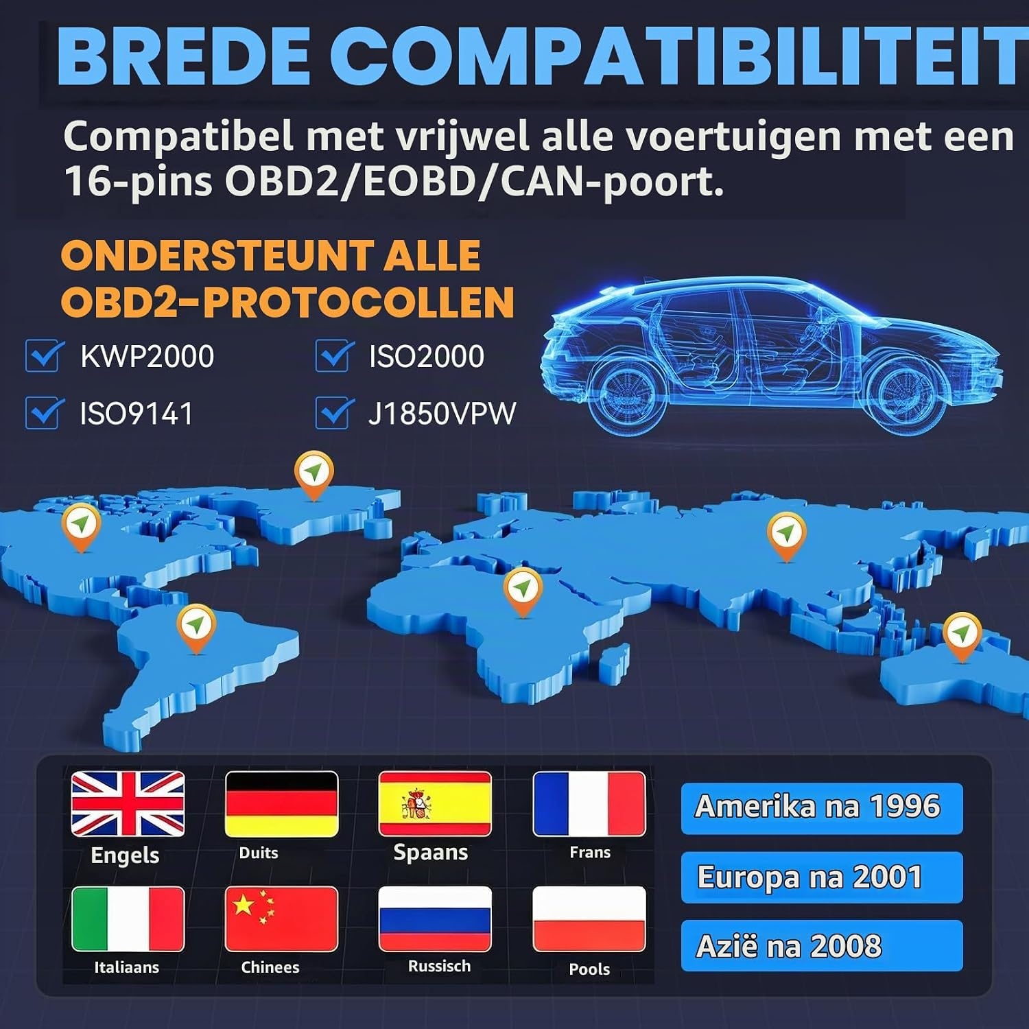 OBD2 Scanner VD30 Pro - Motorcodes Lezen/Wissen - 34% Korting