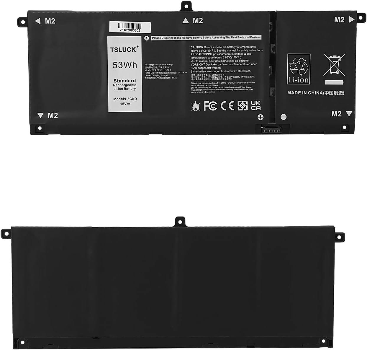 Laptop Accu Dell H5CKD 15V 53Wh Li-Ion - 32% Korting