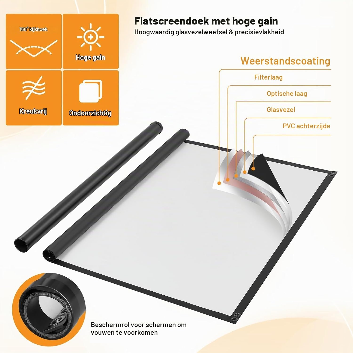 Beamerscherm Outdoor 90 inch (16:9) met Statief - 34% Korting