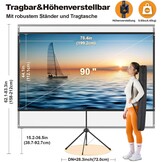 Beamerscherm Outdoor 90 inch (16:9) met Statief - 34% Korting