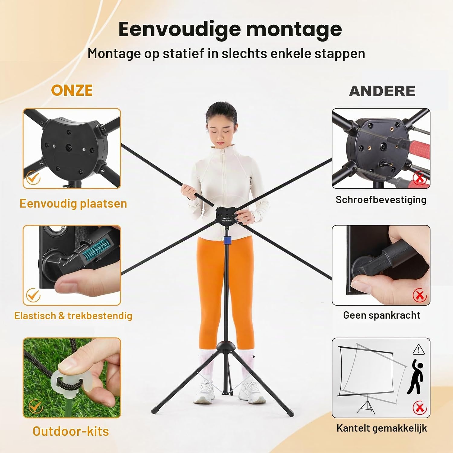 Beamerscherm Outdoor 90 inch (16:9) met Statief - 34% Korting
