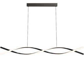 Zwarte LED Hanglamp 120cm | Dimbaar & Kleurtemperatuur Instelbaar met Afstandsbediening | 40% Korting