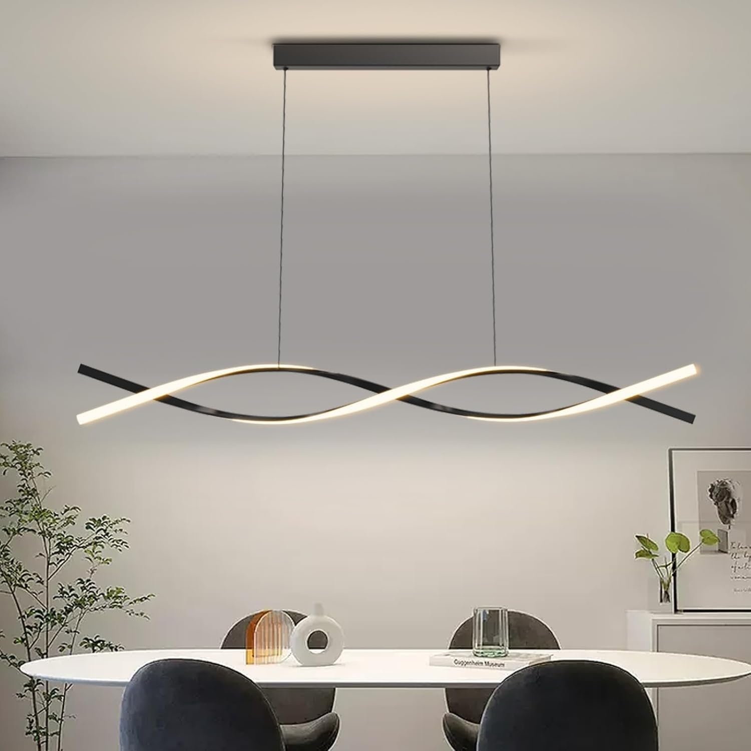 Zwarte LED Hanglamp 120cm Eettafel - 34% Korting