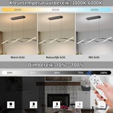 Zwarte LED Hanglamp 120cm Eettafel - 34% Korting