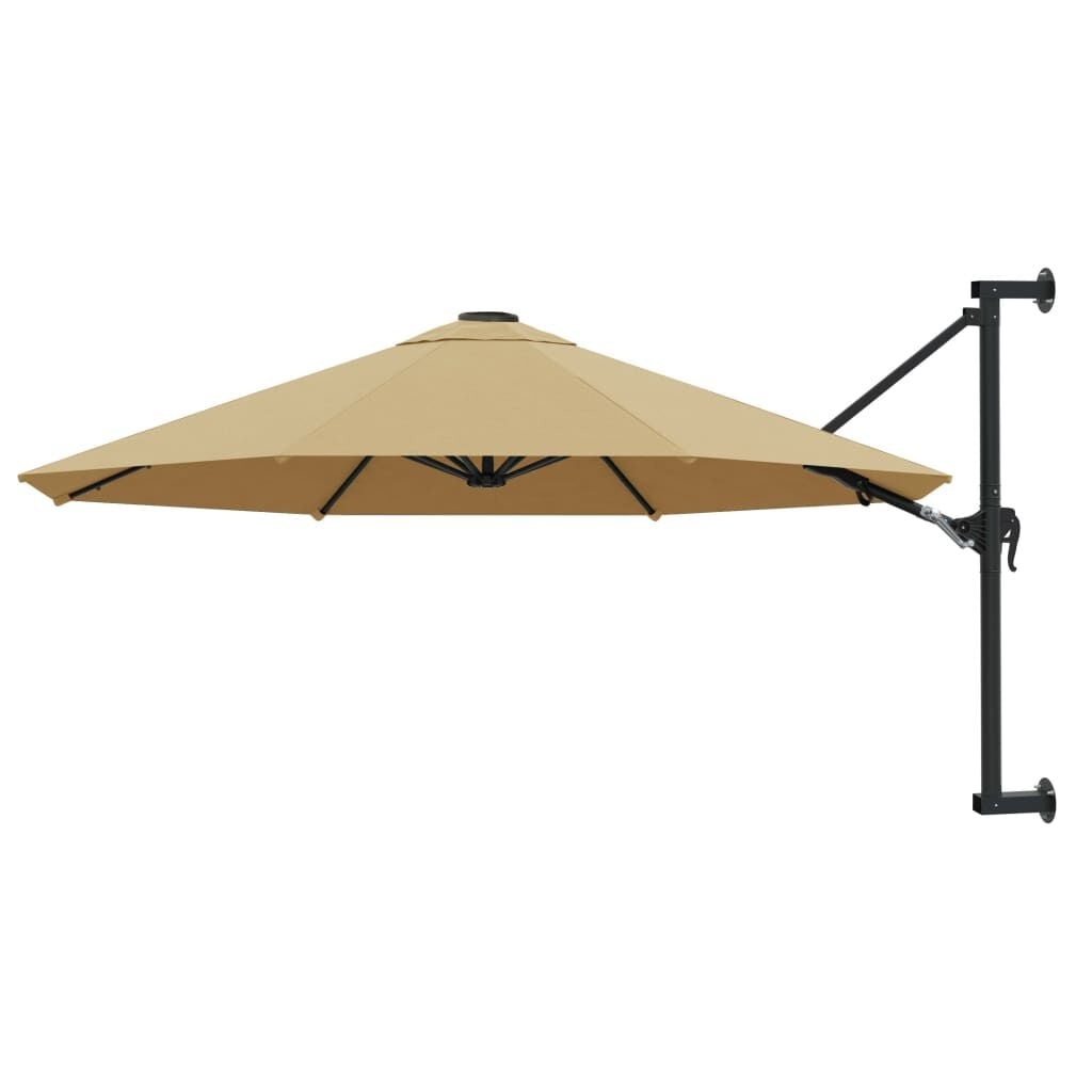 Taupe Wandparasol 300cm - Metale Paal & Zwengelsysteem - 59% Korting