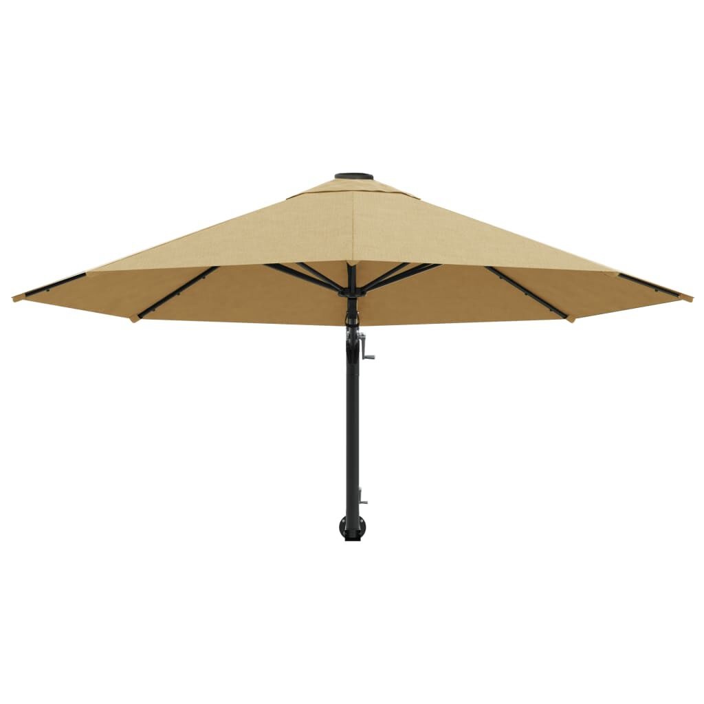 Taupe Wandparasol 300cm - Metale Paal & Zwengelsysteem - 59% Korting