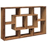 vidaXL Wandschap met 8 Vakken, Oud Houtkleurig - 33% Korting