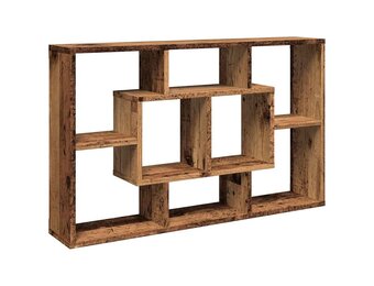 vidaXL Wandschap met 8 Vakken, Oud Houtkleurig - 33% Korting