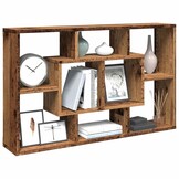 vidaXL Wandschap met 8 Vakken, Oud Houtkleurig - 33% Korting