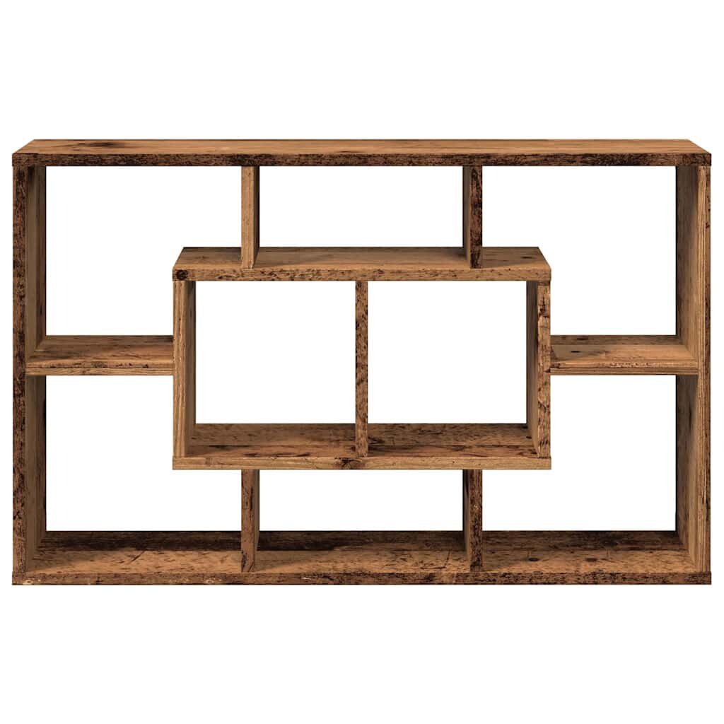 vidaXL Wandschap met 8 Vakken, Oud Houtkleurig - 33% Korting