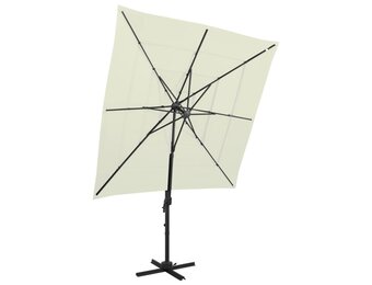 Parasol 4-laags 250x250cm Zandkleurig - 54% Korting!