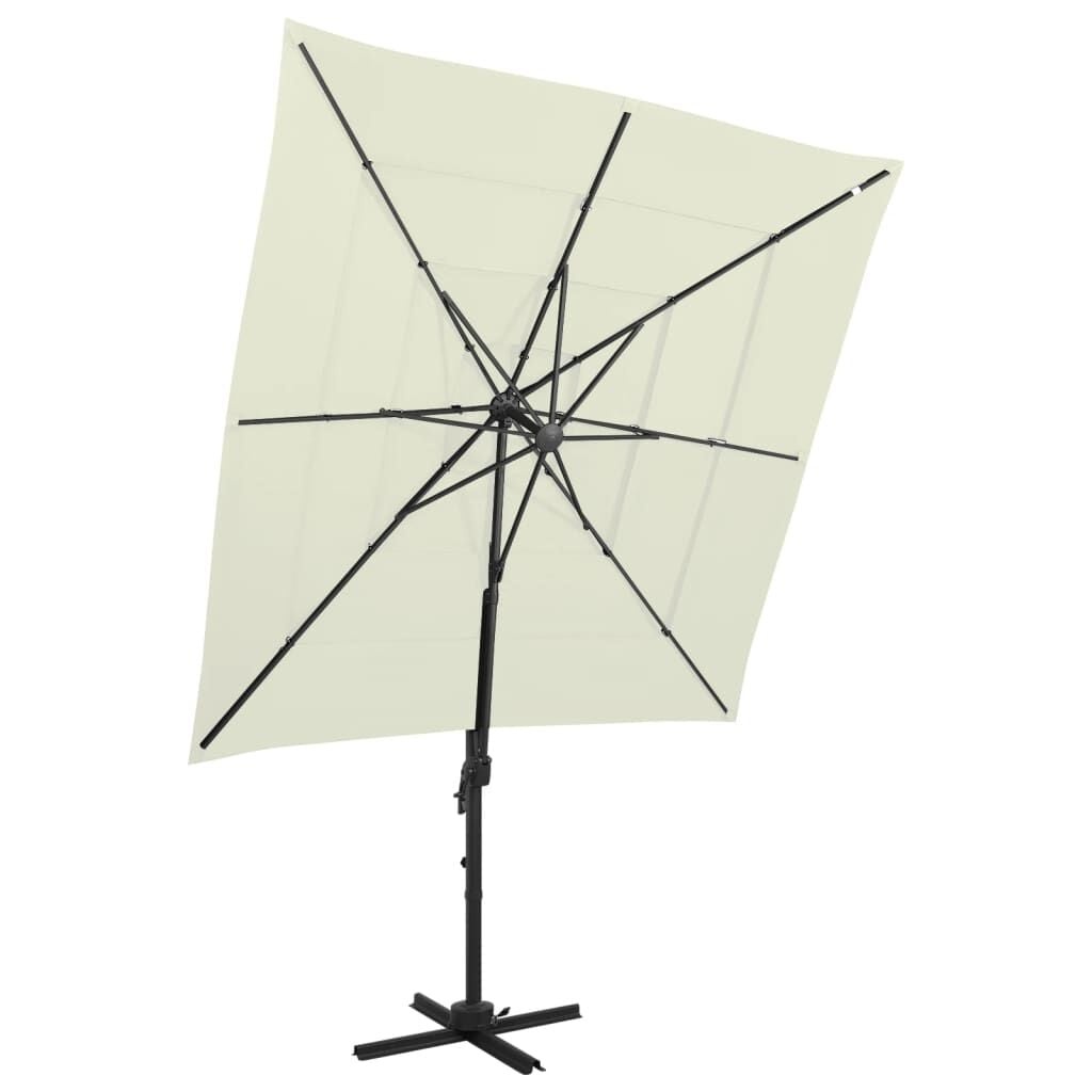 Parasol 4-laags 250x250cm Zandkleurig - 54% Korting!