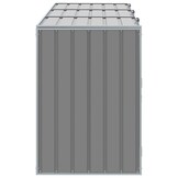Containerberging voor 3 afvalbakken (216x81x115 cm) - Grijze Staal - 35% Korting