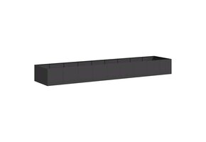 Plantenbak Staal Zwart 360x80x40 cm - 63% Korting