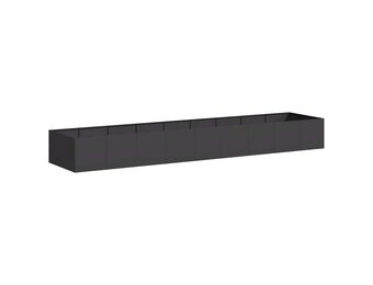 Plantenbak Staal Zwart 360x80x40 cm - 59% Korting!