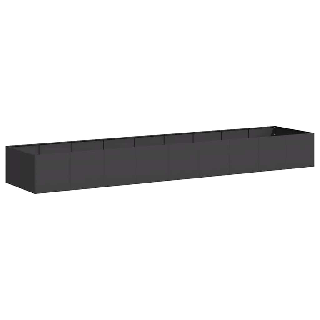 Plantenbak Staal Zwart 360x80x40 cm - 59% Korting!