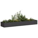 Plantenbak Staal Zwart 360x80x40 cm - 59% Korting!