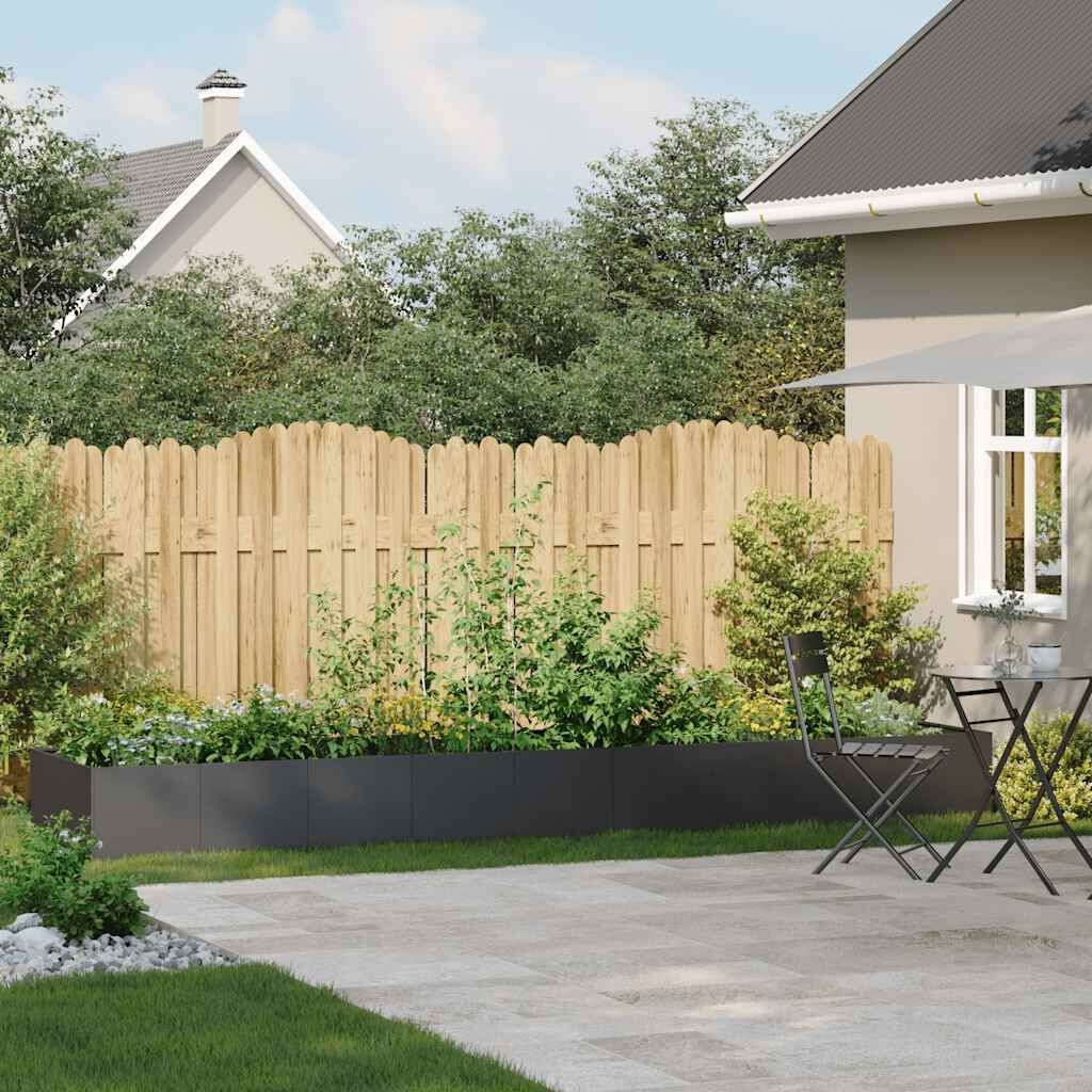 Plantenbak Staal Zwart 360x80x40 cm - 59% Korting!