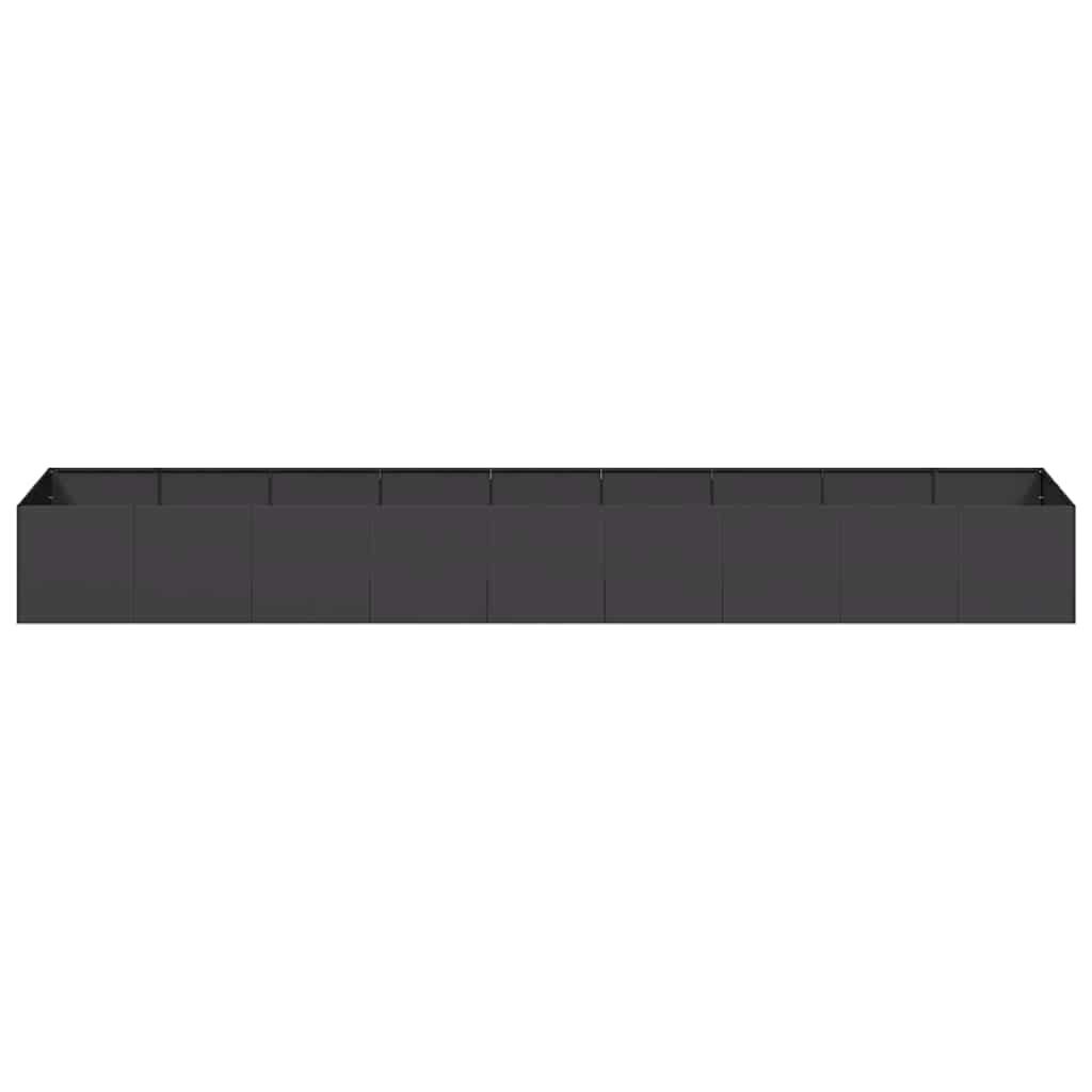 Plantenbak Staal Zwart 360x80x40 cm - 59% Korting!