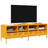 Industrieel TV-meubel 135cm Mosterdgeel - 35% Korting!