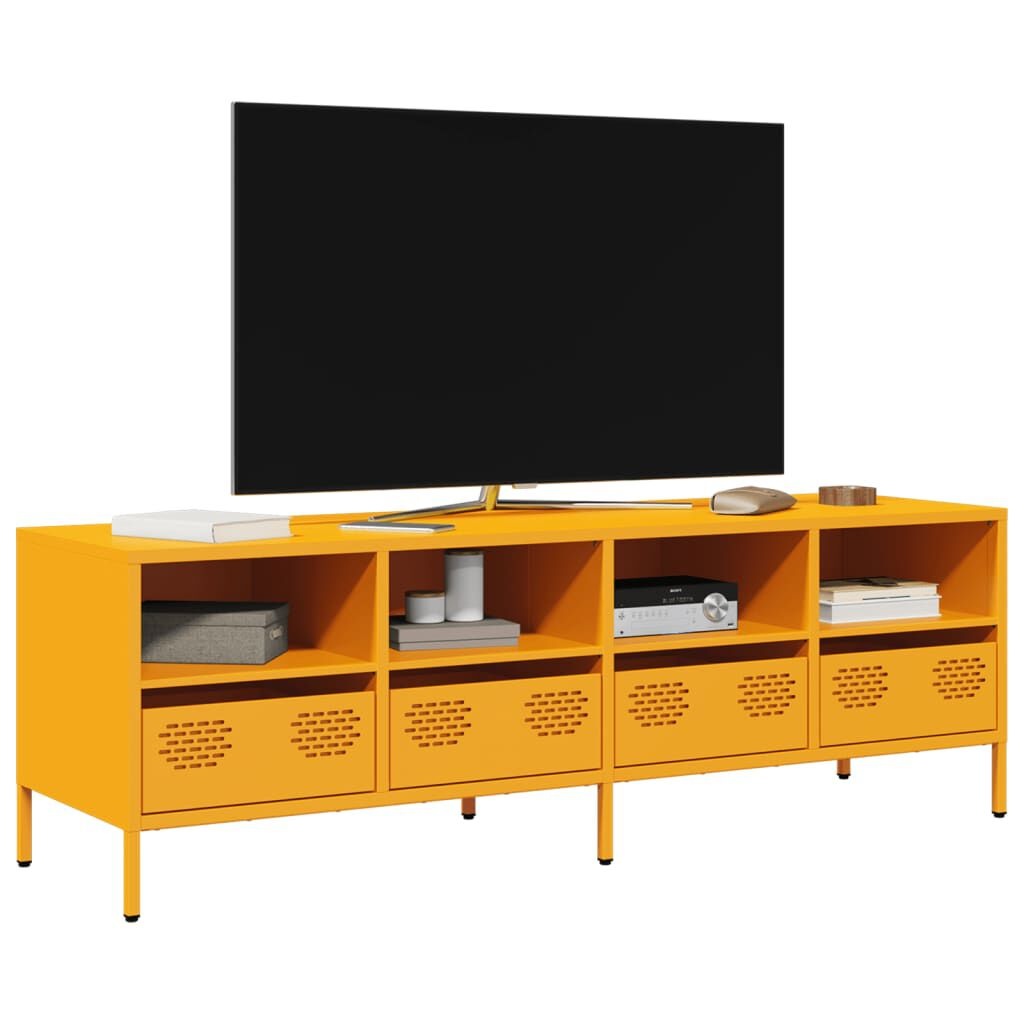 Industrieel TV-meubel 135cm Mosterdgeel - 35% Korting!