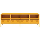 Industrieel TV-meubel 135cm Mosterdgeel - 35% Korting!