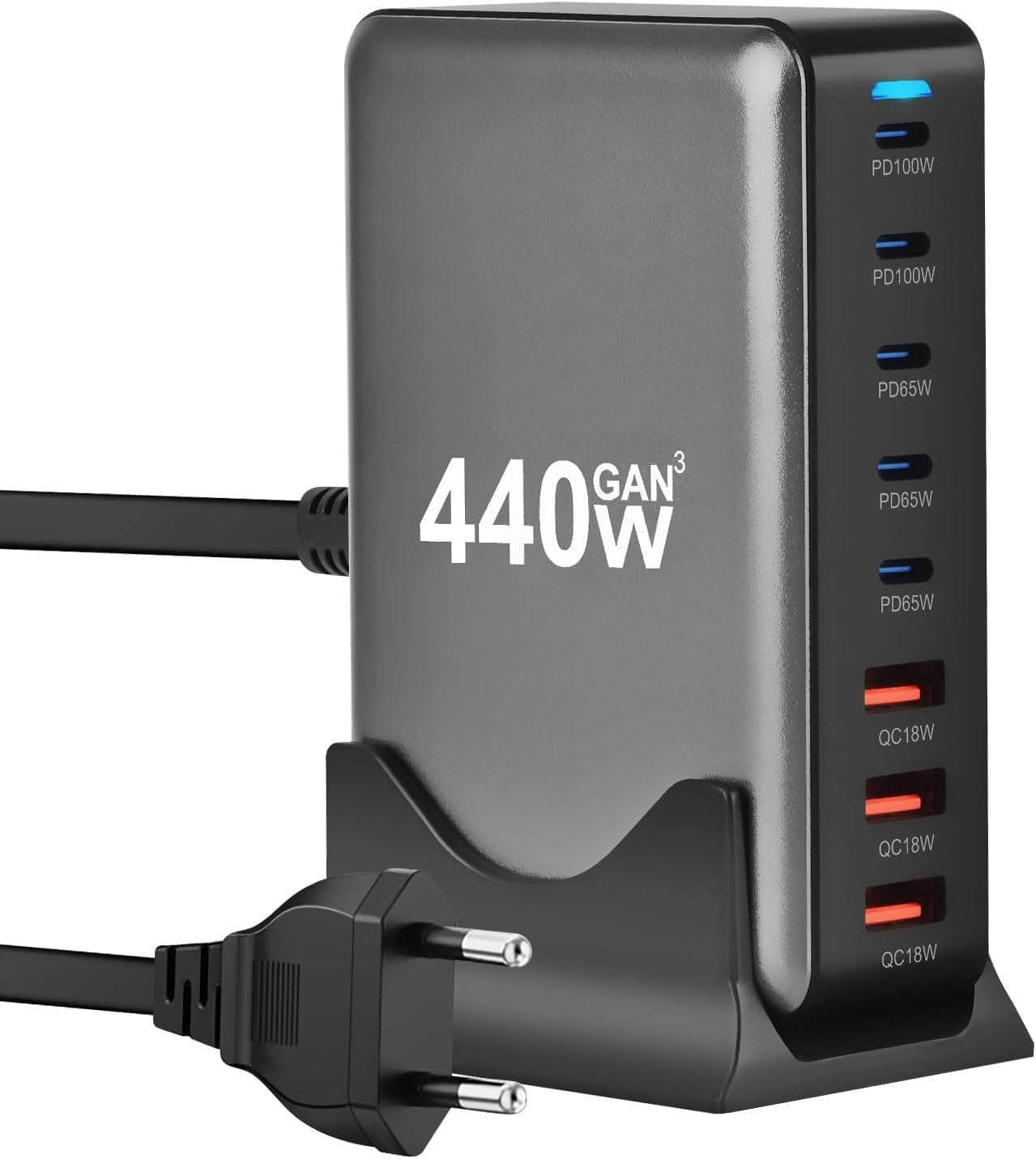 Krachtige 440W GaN Snellader met 8 Poorten (33% Korting!)