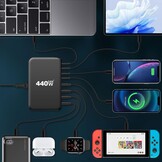 Krachtige 440W GaN Snellader met 8 Poorten (33% Korting!)