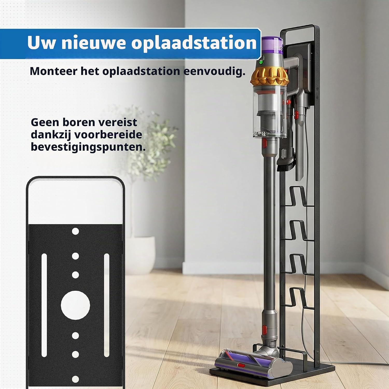 Stabiele Standaard voor Dyson Stofzuigers met Accessoirehouder - 32% Korting!