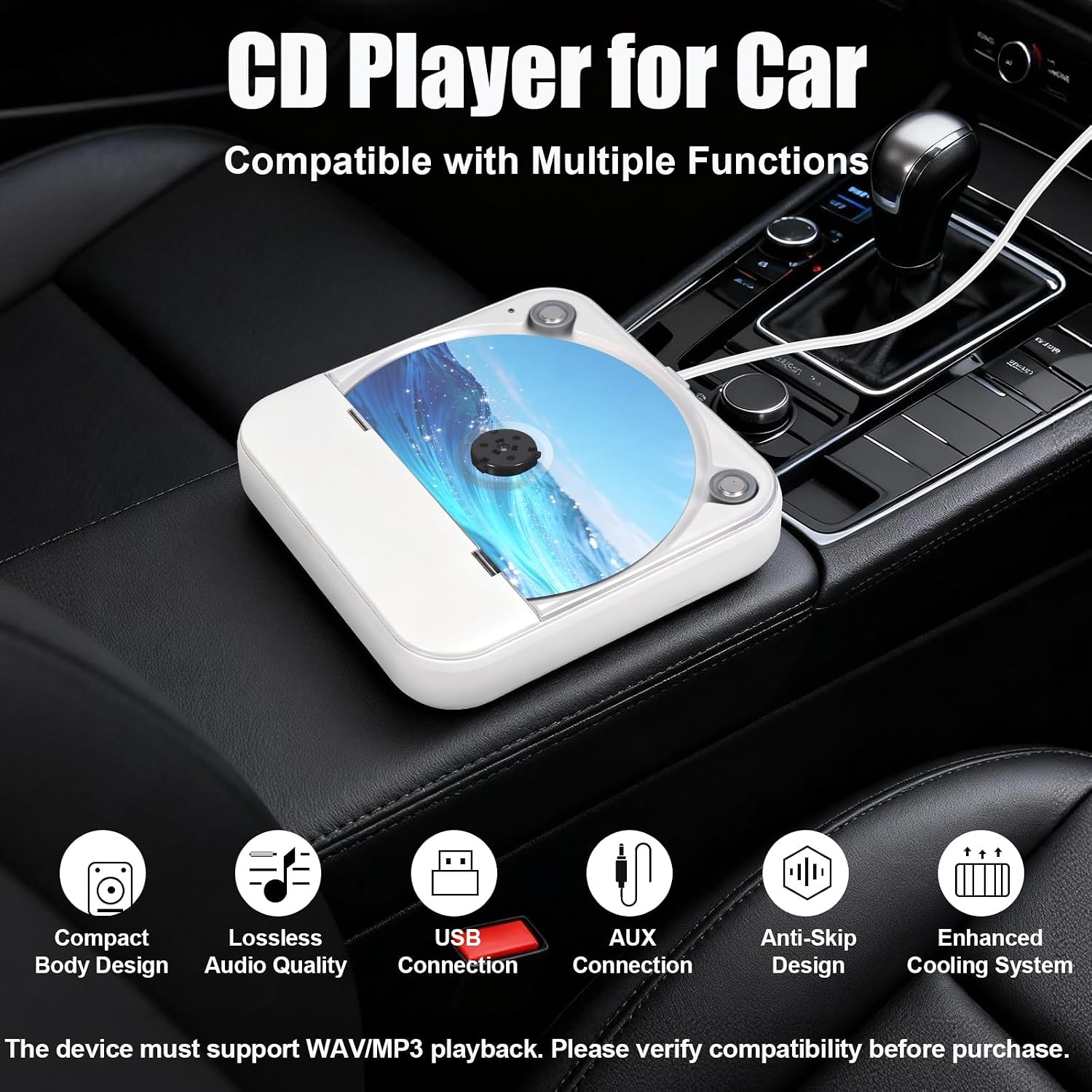 Draagbare CD-speler met Bluetooth & FM Radio (34% Korting)