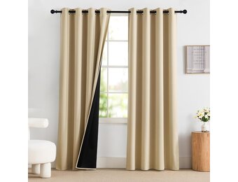 Verduisterende Gordijnen 140x220cm - Biscotti Beige (2 stuks) - 29% Korting