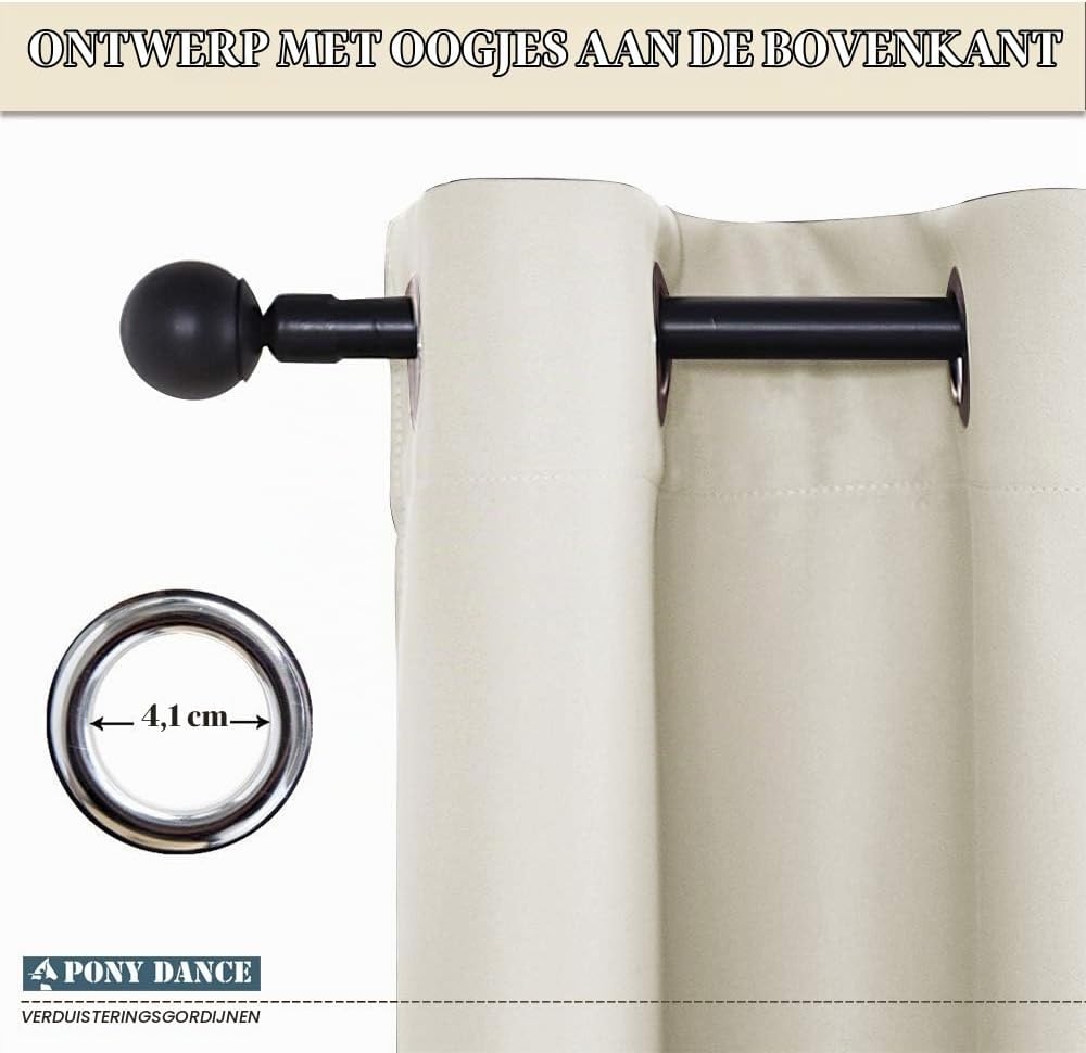 Verduisterende Gordijnen Lichtbeige 140x160cm - 33% Korting
