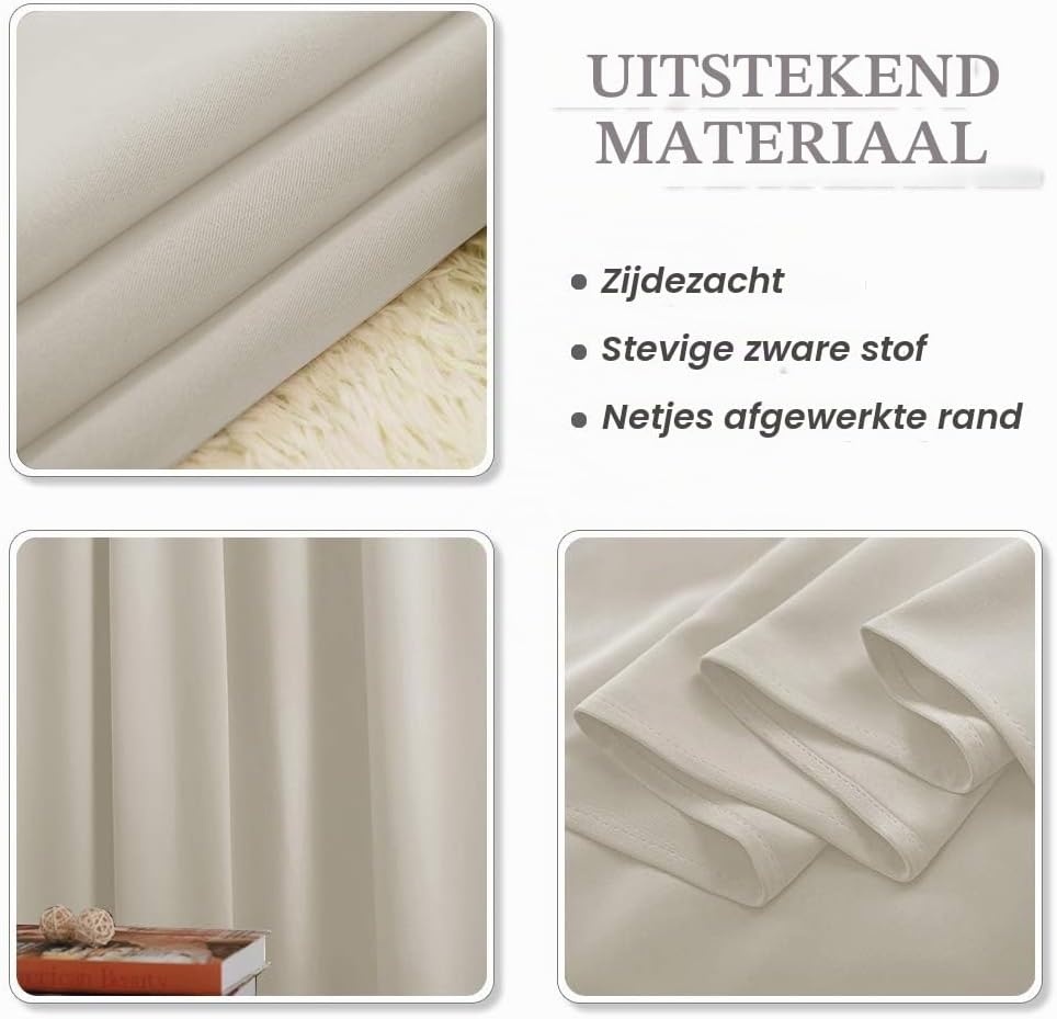 Verduisterende Gordijnen Lichtbeige 140x160cm - 33% Korting