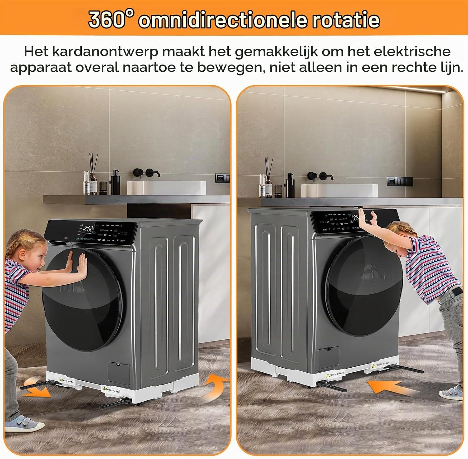 Universeel Wasmachine Onderstel - 42-69 cm | 34% Korting