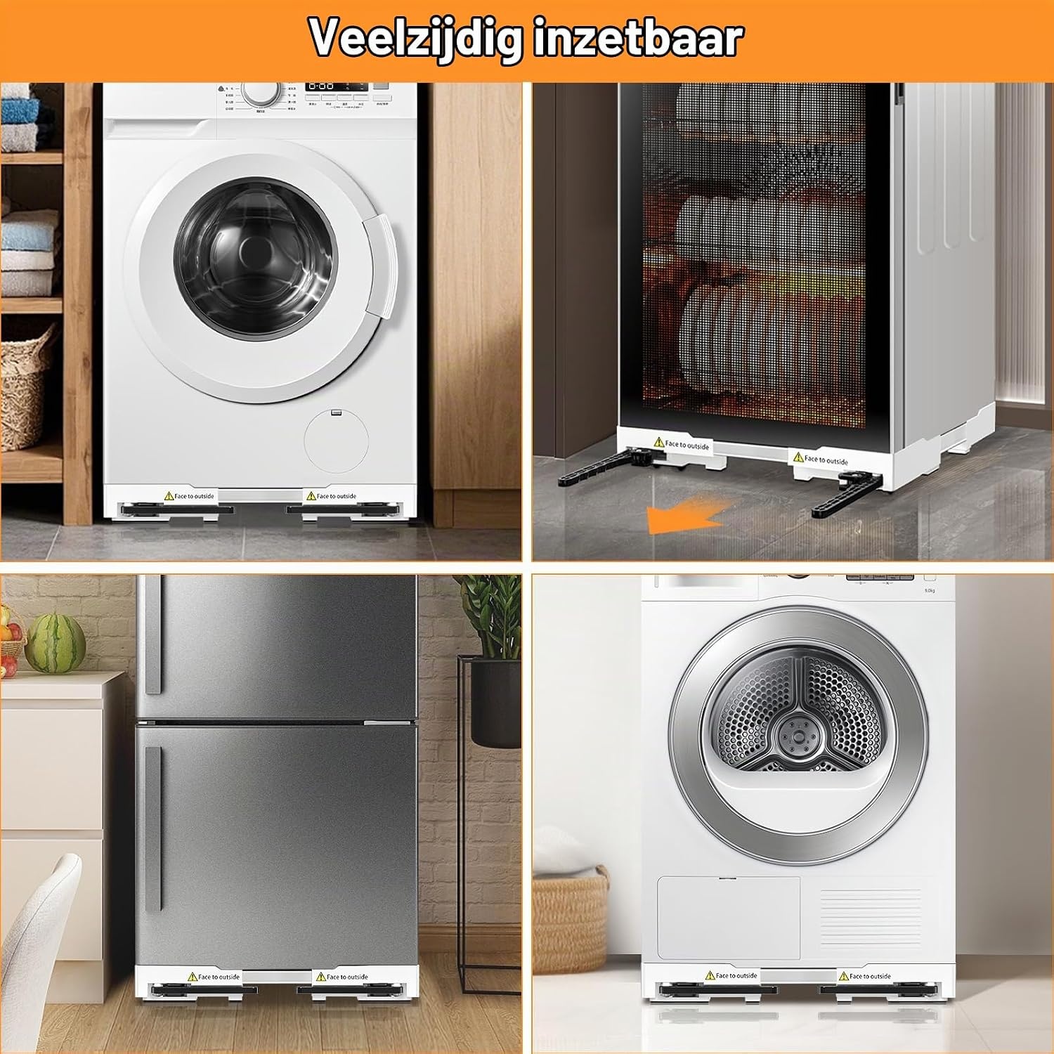Universeel Wasmachine Onderstel - 42-69 cm | 34% Korting