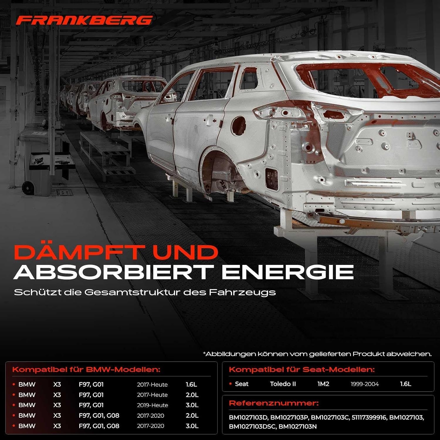 Bumperdrager Staal Rechts voor BMW X3 F97 G01 G08 (34% Korting)