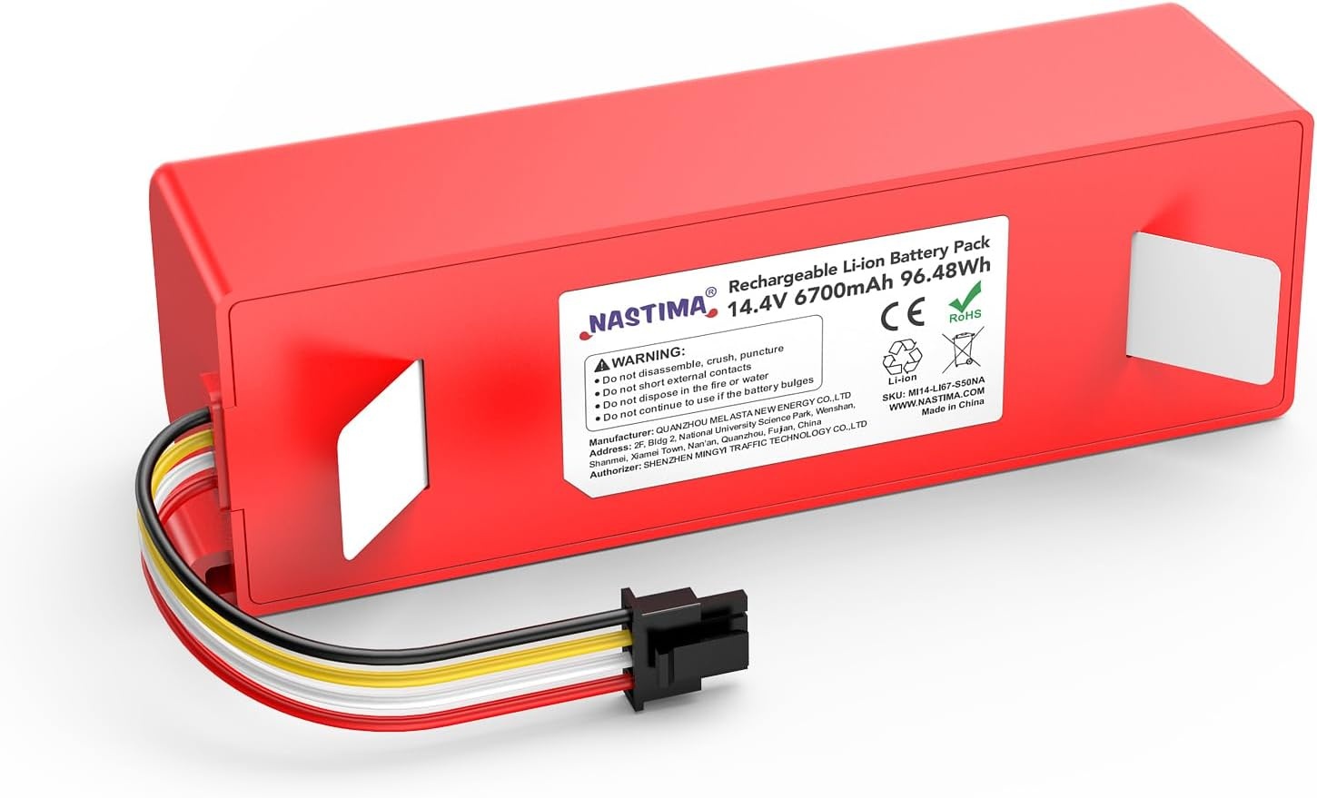 Accu voor Xiaomi Roborock stofzuigers - 6700mAh, 14.4V - 32% Korting!