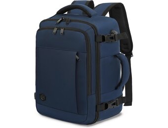 Diepblauwe Reisrugzak Handbagage 45x36x20 cm | Laptopvak | 30L | 33% Korting