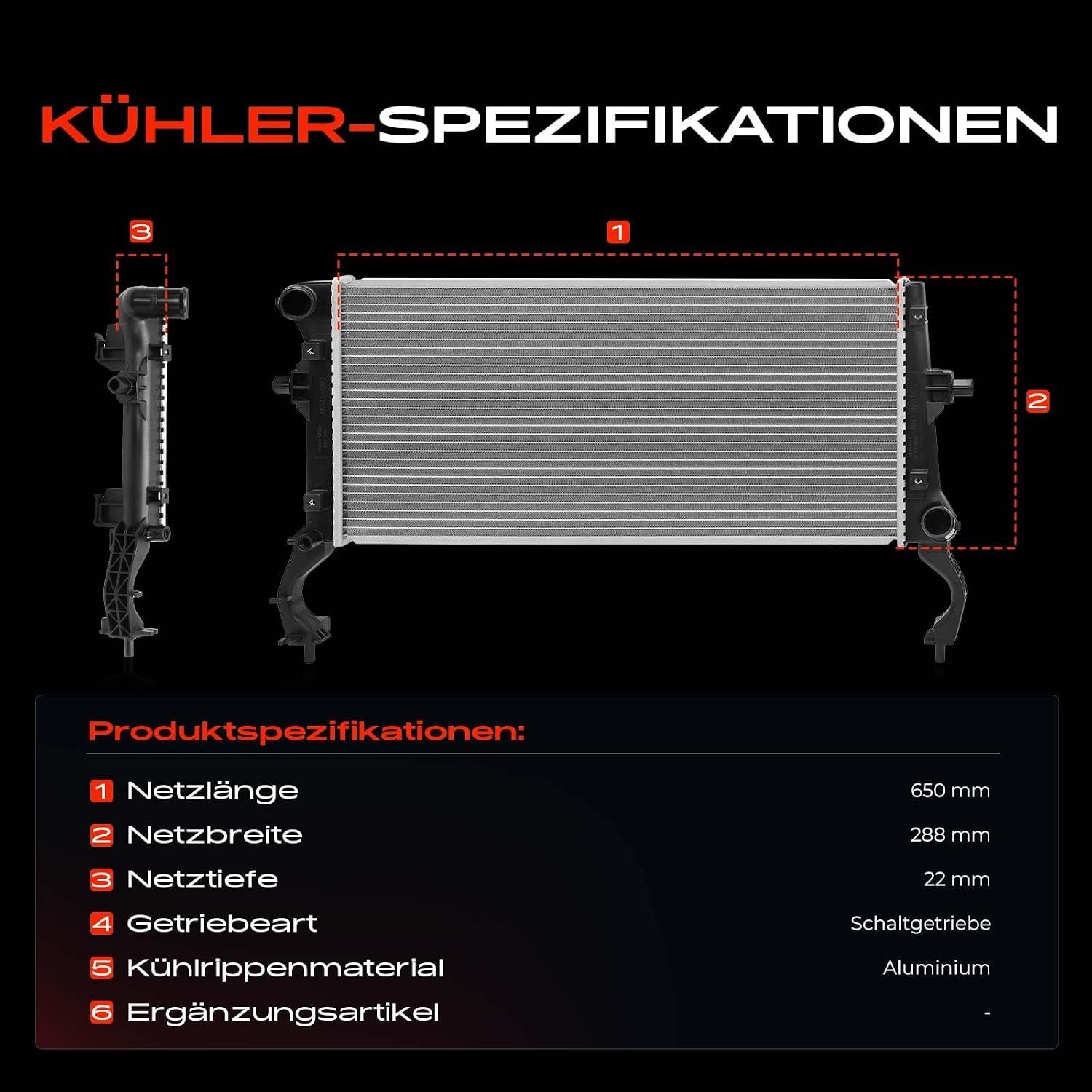 Radiateur Waterkoeler Hyundai Kona 1.0/1.6L (2017-2024) MT/AT - 34% Korting