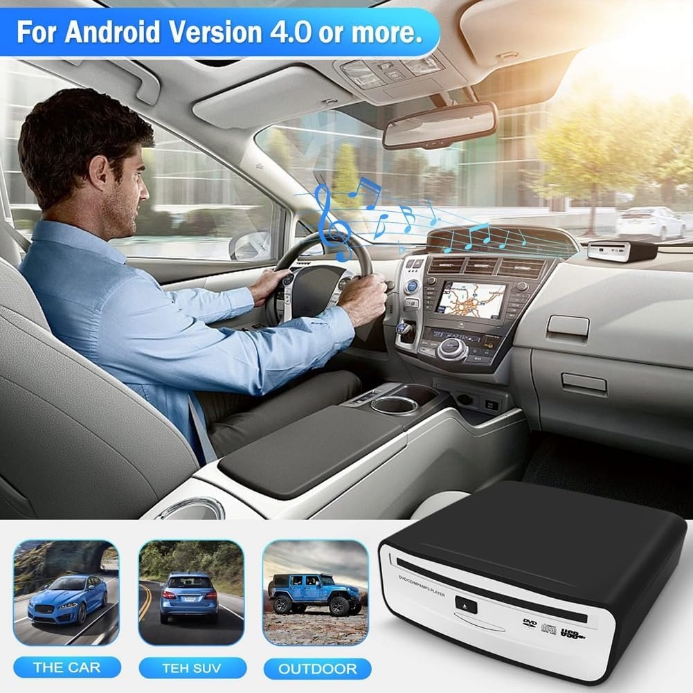 Universele CD-speler voor Auto & Laptop, USB, Zwart - 33% Korting