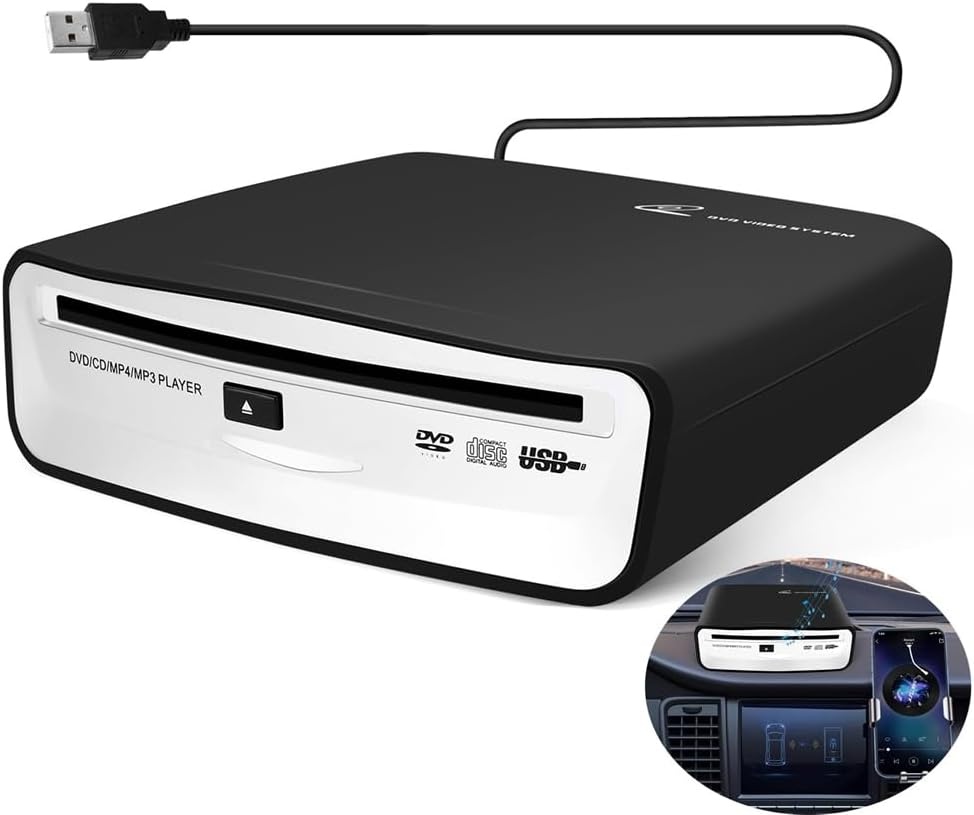 Universele CD-speler voor Auto & Laptop, USB, Zwart - 33% Korting