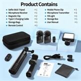 Vlogging Kit iPhone/Android: Selfie Statief, LED Licht & Microfoon (34% Korting)