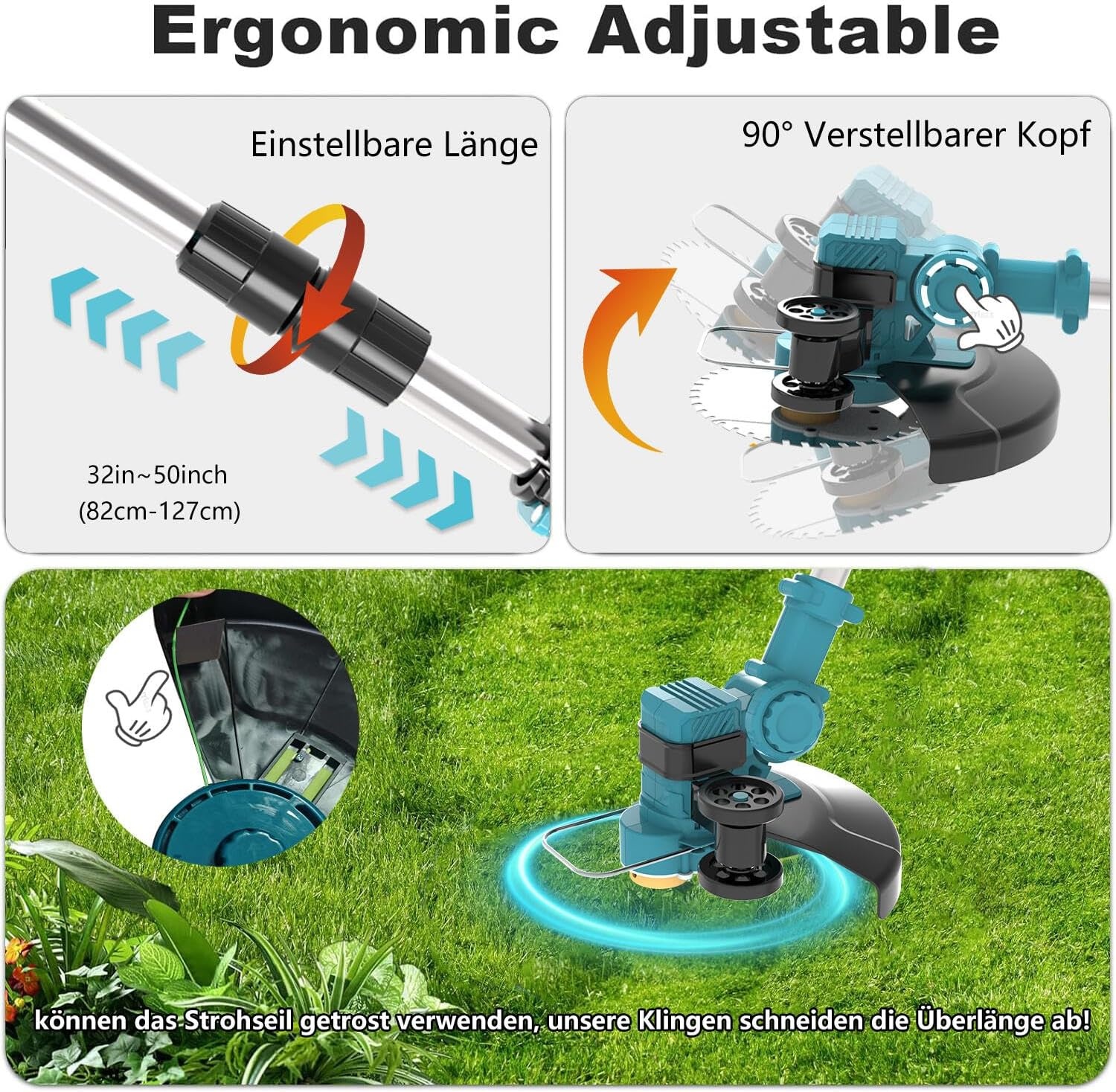 Krachtige Accu Grastrimmer & Bosmaaier (Makita Compatibel) - 34% Korting!